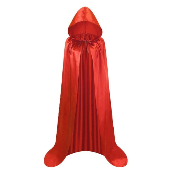 Hvyesh Unisex Kids Hooded Cloak Long Velvet Cape for Christmas Halloween Cloak Costumes Hooded Cape Masquerade Dress Up