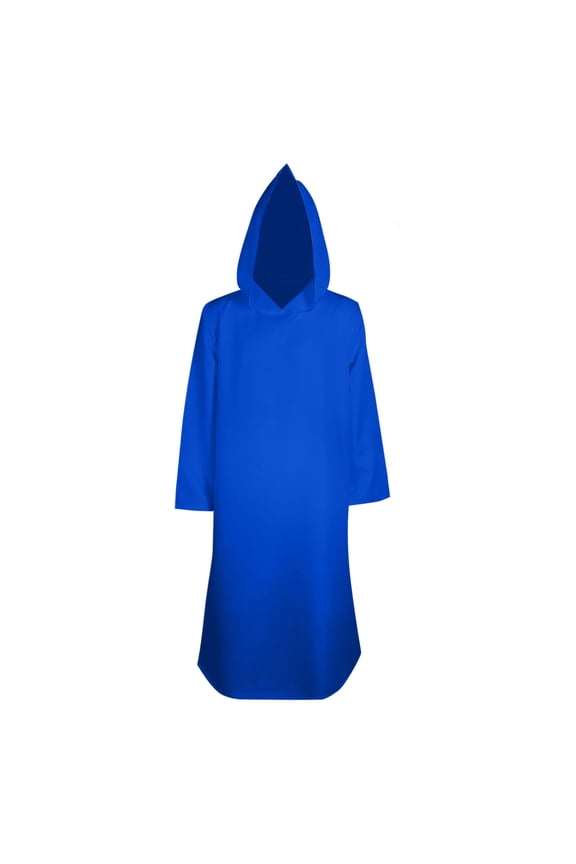 Unisex Medieval Hooded Robe Halloween Cosplay Costume Renaissance Long Hooded Cloak Gothic Holiday Long Dress Pullover Robe