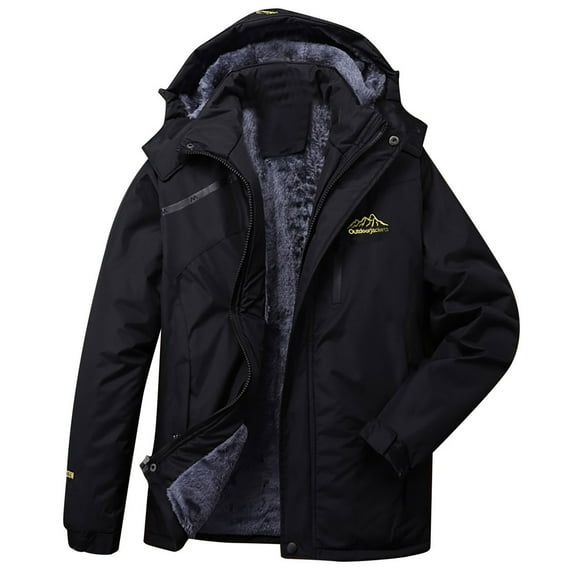 Hvyesh Waterproof Ski Jacket Women Mens Winter Warm Fleece Lined Snow Windproof Jackets Casual Hood Ski Coat