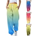 thumbnail image 1 of Hvyesh Women Baggy Casual Pants Closed Cinch Bottom Lightweight Sweatpants Drawstring Mid Waist Athletic Lounge Joggers with Pockets, 1 of 5