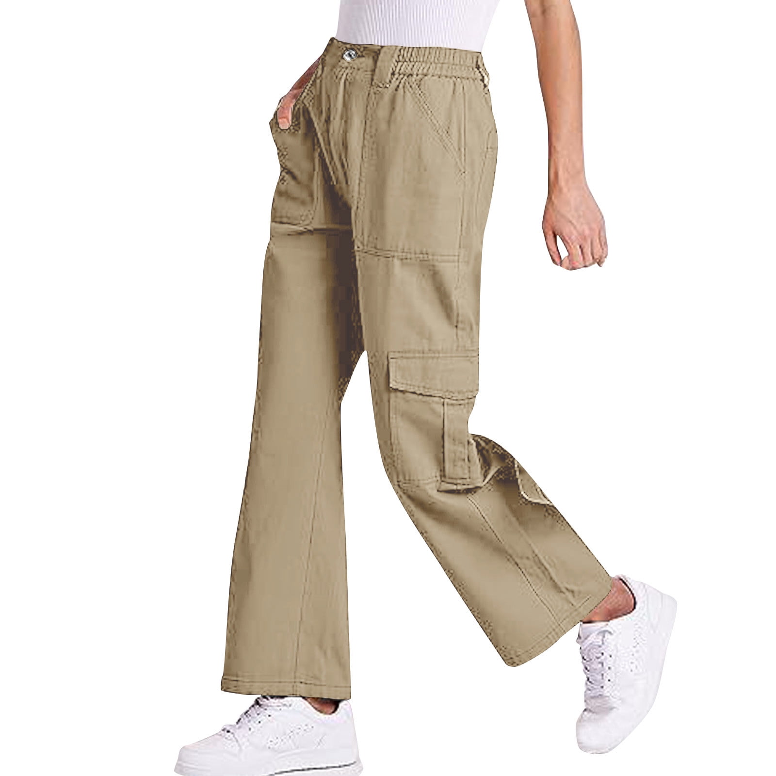 Fashionable High Womens Cargo Trousers with Multiple Pockets Casual Pants  Trousers Multi-Functional Pockets : : Clothing, Shoes & Accessories