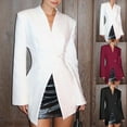 thumbnail image 1 of Hvyesh Women Dressy Blazer Elegant One Button V Neck Formal Suit Jackets Work Office Business Coat Trendy Long Sleee Party Jackets, 1 of 4