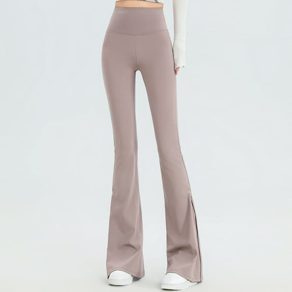 Hvyesh Women High Waist Yoga Pants Bootcut Flare Leggings for Women Tummy Control Stretch Solid Workout Leggings Pants