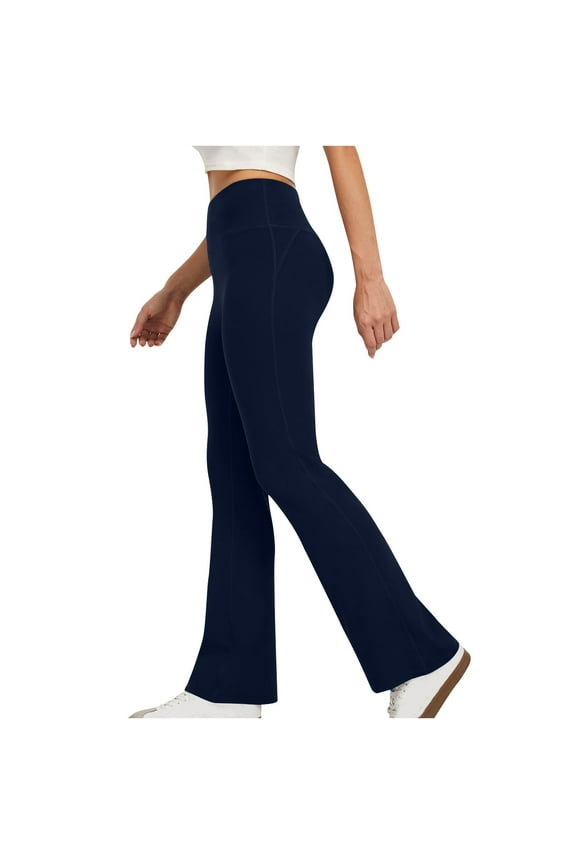 Women High Waisted Flare Leggings Skinny Yoga Pants Bell Bottom Palazzo Bootcut Pants Compression Workout Joggers Pants