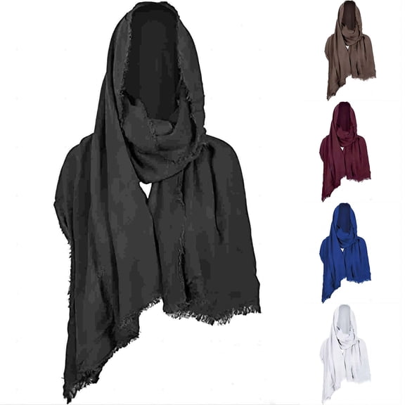 Hvyesh Women Men Shawl Scarf Vintage Cowl Medieval Cropped Cape Cloak Halloween Costume