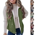 thumbnail image 1 of Hvyesh Women Puffer Vest Casual Fleece Lined Stand Collar Sleeveless Jacket Warm Winter Zip Up Waistcoat Sherpa Gilet Outerwear with Pockets, 1 of 10