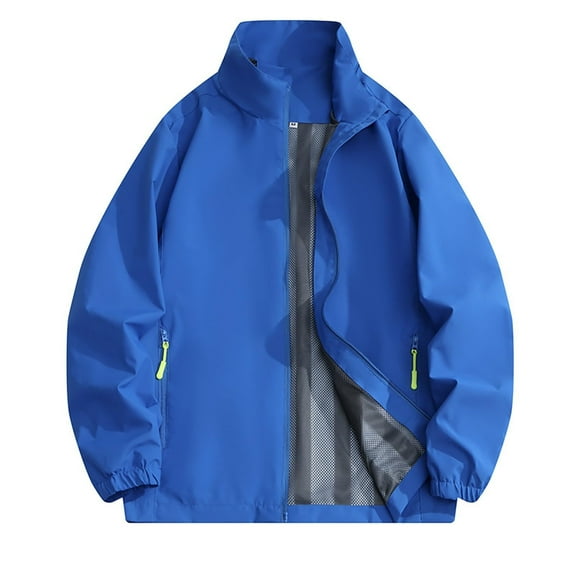 Hvyesh Women Rain Jacket Plus Size Lightweight Waterproof Raincoat Casual Full Zip Long Sleeve Jackets with Hood Cycling Bike Jacket