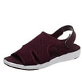 thumbnail image 1 of Hvyesh Women Summer Sandals Breathable Elastic Webbing Thick Bottom Casual Sandals 2025 Roman Slippers Cozy House Shoes, 1 of 1