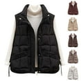 thumbnail image 1 of Hvyesh Women Winter Puffer Vest Lightweight Stand Collar Sleeveless Padded Jackets Oversized Puffer Waistcoat with Pockets, 1 of 10