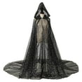 thumbnail image 1 of Hvyesh Women Wedding Tulle Cape Hooded Elf Cloak Bridal Dress Robe Full Length Hooded Robe Cloak, 1 of 5