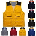 thumbnail image 1 of Hvyesh Women and Men Work Vest Multi-Pockets Zipper Work Vest Volunteer Activity Event Waistcoat Unisex Gilet Black, 1 of 3