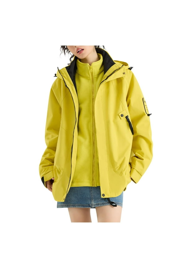 Women's 3-in-1 Winter Coats Warm Snow Ski Jacket Waterproof Windproof Fleece Lined Winter Jacket Parka