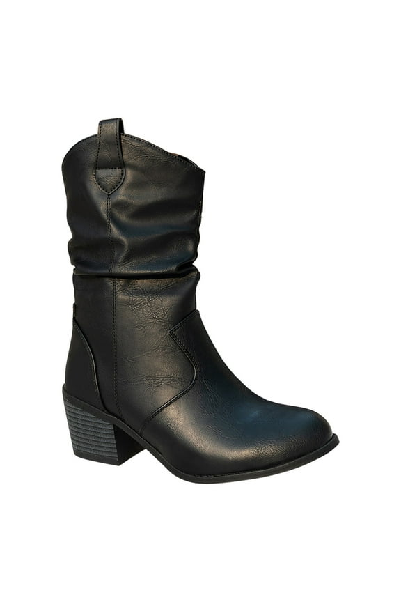 Women's Ankle Boots Chunky Stacked Heel Zipper Booties Cowboy Boots Cowgirl Ankle Boots Western Pointed Toe Short Cowboy Boots for Women,Girl,Party