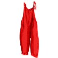 thumbnail image 1 of Hvyesh Women's Cotton Linen Bib Overalls Baggy Plus Size Jumpsuits Rompers Summer Sleeveless Straps Wide Leg Jumpsuits with Pockets, 1 of 5