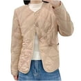 thumbnail image 1 of Hvyesh Women's Diamond Quilted Jackets Lightweight Casual Bomber Jacket Warm Winter Coats Cute Button Down Coat with Pockets, 1 of 2