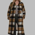 thumbnail image 1 of Hvyesh Women's Flannel Plaid Shacket Jacket Long Sleeve Button Down Shirts Fall Winter Long Coats with Pockets, 1 of 5
