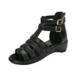 thumbnail image 1 of Hvyesh Women's Gladiator Sandal Flat Strap Sandals Two Ankle Buckle Strappy Flat Sandals for Women, 1 of 9