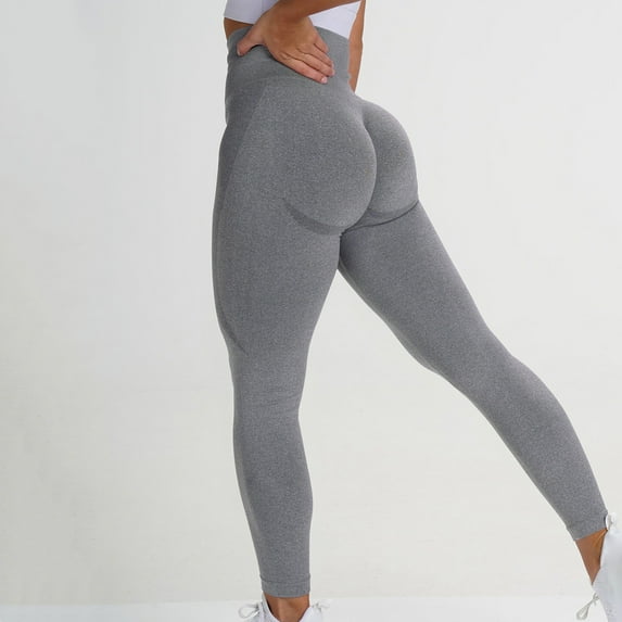 Hvyesh Women's High Waisted Yoga Leggings,Ladies Seamless Butt Lifting Stretchy Yoga Pants Skinny Tights Tummy Control Non See Through Workout Athletic Running Gym Leggings