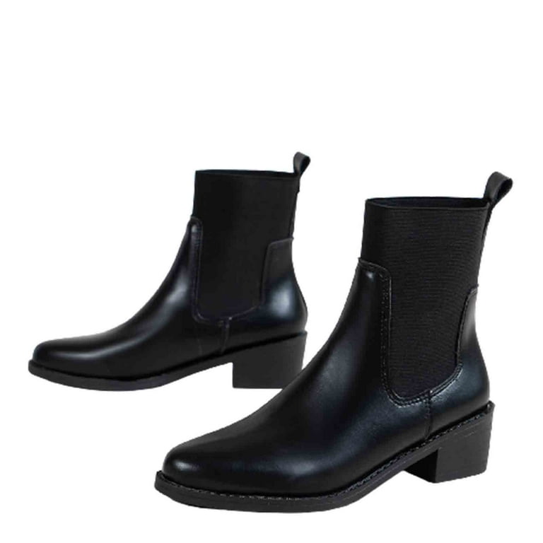 Women's black sock ankle cheap boots
