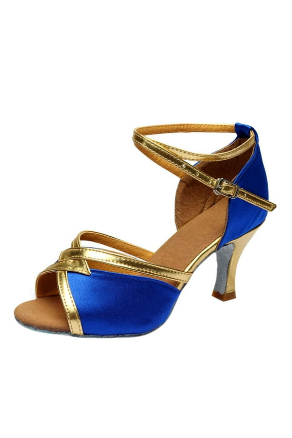 Kitten Heels for Women Pointed Toe Heels Dressy,Latin Dance Shoes Rhinestones Satin Latin Dance Shoes Professional Ballroom Salsa Practice Performance Dancing Shoes
