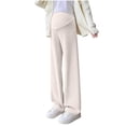 thumbnail image 1 of Hvyesh Women's Maternity Flare Pants Lounge Casual Pajamas Pants Stretchy Over The Belly Bootcut Pregnancy Pants, 1 of 5