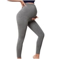 thumbnail image 1 of Hvyesh Women's Maternity Leggings Over The Belly - Stretchy Soft Bump Support Yoga Legging Workout Activewear High Waist Pregnancy Pants, 1 of 4