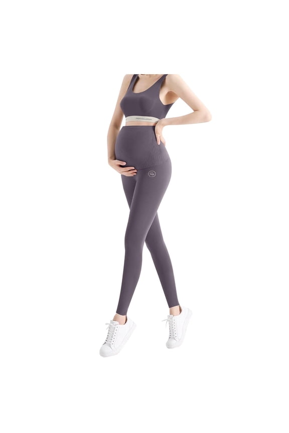 Women's Maternity Workout Leggings Over The Belly Pregnancy Yoga Pants Lightweight Pregnancy Mama Running Active Legging