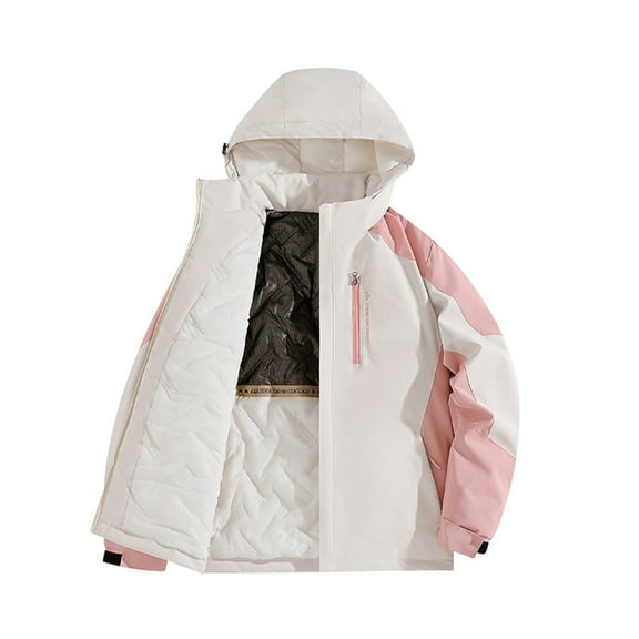 Hvyesh Women's Men's Winter Coats Sherpa Lined Hooded Ski Jacket Warm Fleece Waterproof Snowboard Jacket Windproof Windbreaker