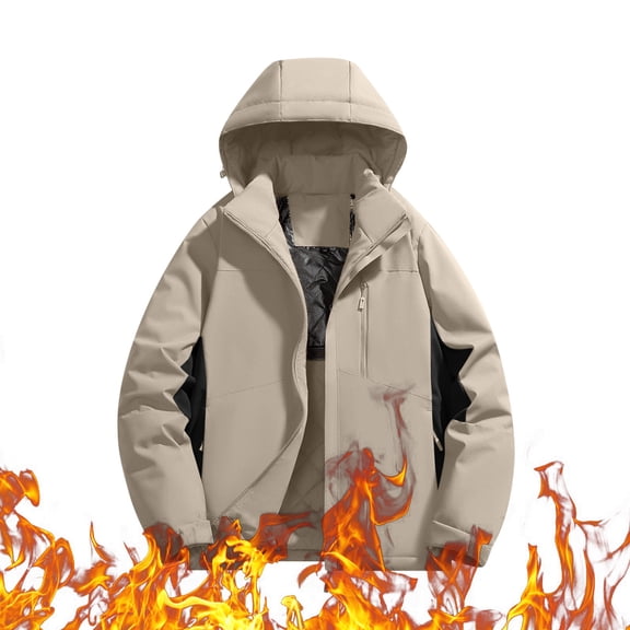 Hvyesh Women's Men's Winter Coats Sherpa Lined Hooded Ski Jacket Warm Fleece Waterproof Snowboard Jacket Windproof Windbreaker