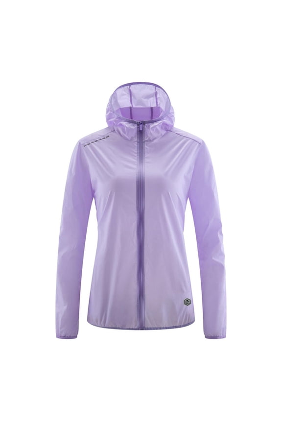 Women's Plus Size Sun Jackets Lightweight Running Windproof Reflective Jacket Full Zip UPF 50+ Sun Protection Outdoor Coat
