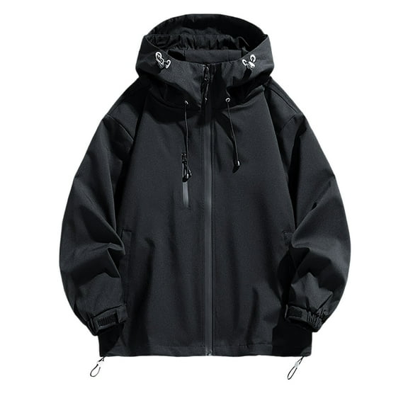 Hvyesh Women's Plus Size Waterproof Rain Jacket Outdoor Plain Windbreaker Full Zip Hiking Raincoats Breathable Rain Coats