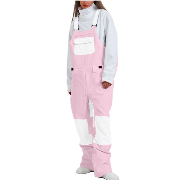 Hvyesh Women's Ski Snow Bib Pants Warm Insulated Waterproof Snowboard Softshell Pants