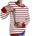 thumbnail image 1 of Hvyesh Women's Stripe Nursing Shirts for Breastfeeding with Hidden Zipper Long Sleeves Maternity Tops, 1 of 4