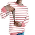 thumbnail image 1 of Hvyesh Women's Stripe Nursing Shirts for Breastfeeding with Hidden Zipper Long Sleeves Maternity Tops, 1 of 4