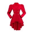 thumbnail image 1 of Hvyesh Women's Victorian Tailcoat Renaissance Tuxedo Coat Double Breasted Steampunk Ringmaster Zip Up Jacket Dress, 1 of 6
