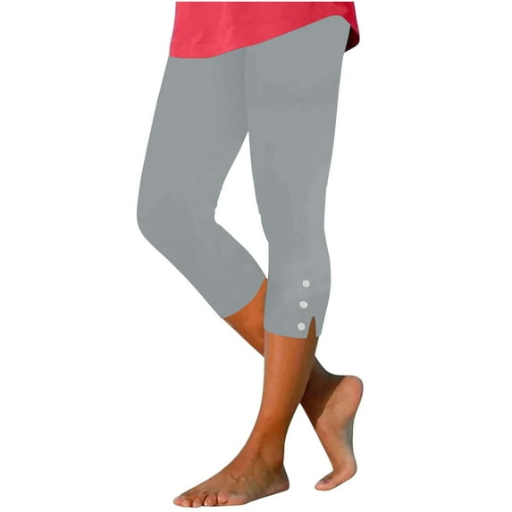Hvyesh Womens Capri Yoga Pants Loose Soft Drawstring High Waist Sweatpants Slim Fit Stretchy Yoga Leggings Summer Lounge Cropped Pants
