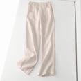 thumbnail image 1 of Hvyesh Womens Cotton Linen Wide Leg Pants 2025 Casual Solid Beach Pants Elastic Waist Jogger Trousers Flowy Holiday Long Pants, 1 of 3