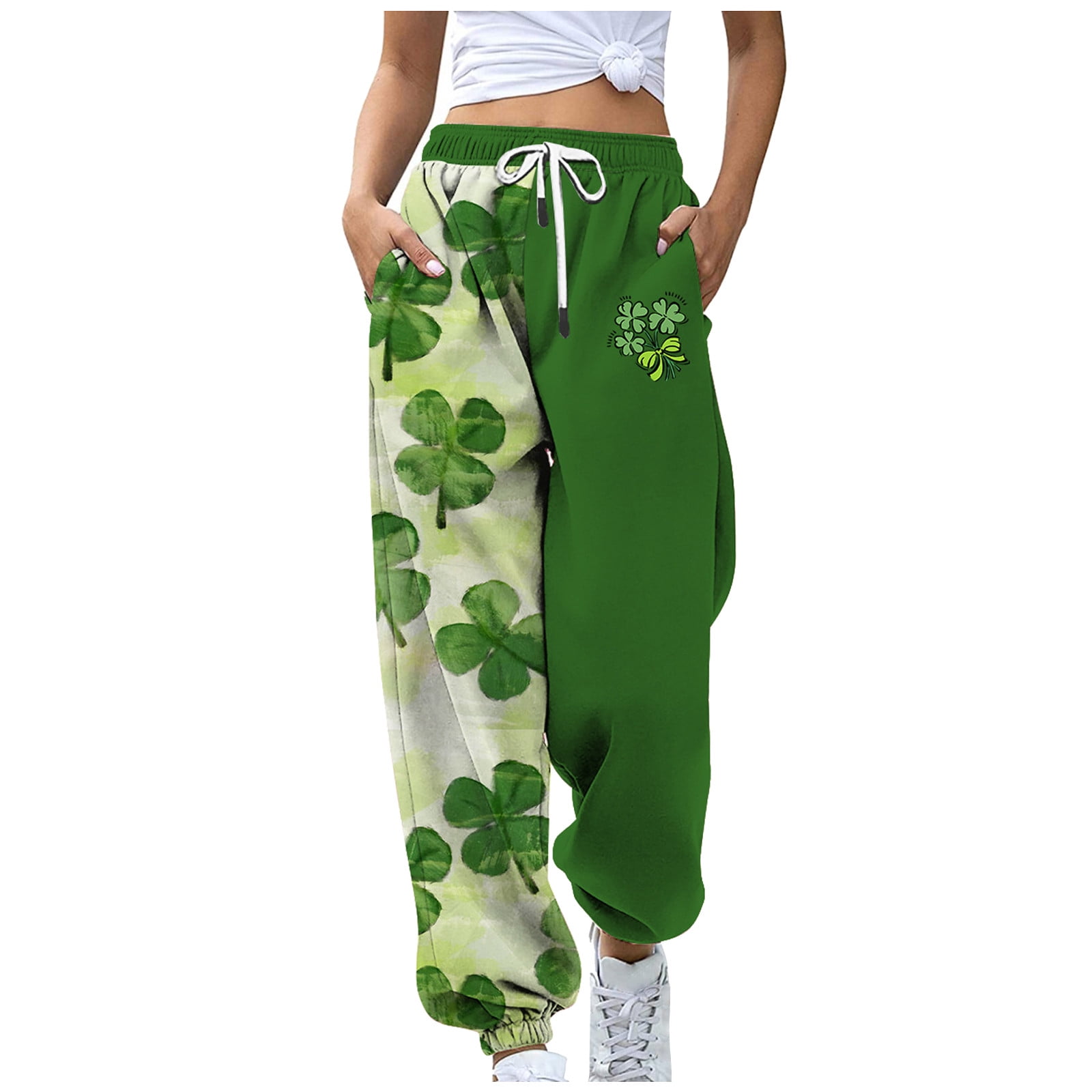 Women's St Patrick's Day Sweatpants Womens Irish Green Shamrock Ladies  Sweatpants Trendy Comfortable Workout Trousers, Green, X-Large : :  Clothing, Shoes & Accessories