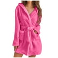 thumbnail image 1 of Hvyesh Womens Hooded Bathrobe Fleece Robe Super Soft Plush Robe Velour Bathrobe, 1 of 7