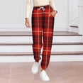 thumbnail image 1 of Hvyesh Womens Jogger Pajamas Pants Comfy Plaid Long Lounge Bottom Drawstring Elastic Waist Sleep Pants with Pockets, 1 of 6