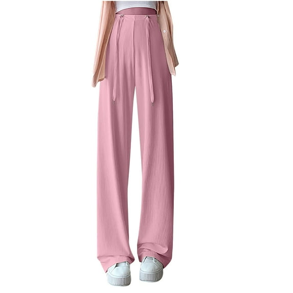 Hvyesh Womens Maternity Jeans Straight Leg Over Belly Pregnancy Pants Loose Fit Active Running Yoga Pants Pink,XL