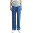 thumbnail image 1 of Hvyesh Womens Maternity Jeans Straight Leg Relaxed Fit Over Belly Pregnancy Denim Work Pants Maternity Clothes with Pockets, 1 of 9