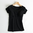 thumbnail image 1 of Hvyesh Womens Maternity Nursing Tops Comfy Short Sleeve Breastfeeding Shirts Summer Snap Button Tee Postpartum T-Shirts Pregnancy Clothes M-2XL, 1 of 3