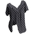 thumbnail image 1 of Hvyesh Womens Plus Size Tops Flowy Polka Dot Tunic Shirts Loose V Neck Blouses Pleated Basic Pullover, 1 of 5