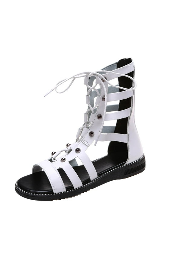 Womens Sandals, Gladiator Sandals for Women, Wide Width Sandals for Women, Strappy Sandals, Flat Sandals for Women, Trendy Sandals Women Dressy Summer Flat,