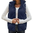 thumbnail image 1 of Hvyesh Womens Sleeveless Puffer Vest Warm Zip Up Stand Collar Vests Jacket Casual Waistcoat Fall Winter Quilted Padded Gilet Coats with Pockets, 1 of 6