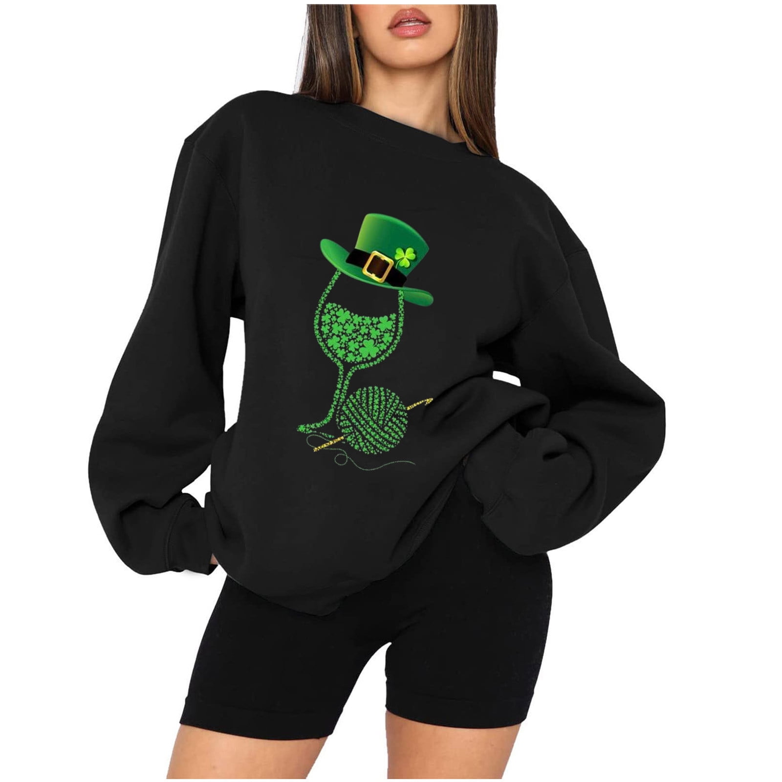  IEPOFG Fashion Woman Rounk Neck Short Sleeve T-Shirt Summer  St.Patrick's Day Printing Blouse Tops Loose Cute Graphic Tees : Sports &  Outdoors
