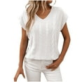 thumbnail image 1 of Hvyesh Womens Sweater Vest 2025 Summer V Neck Casual Sleeveless Sweaters Loose Cable Knit Pullover Tops, 1 of 7