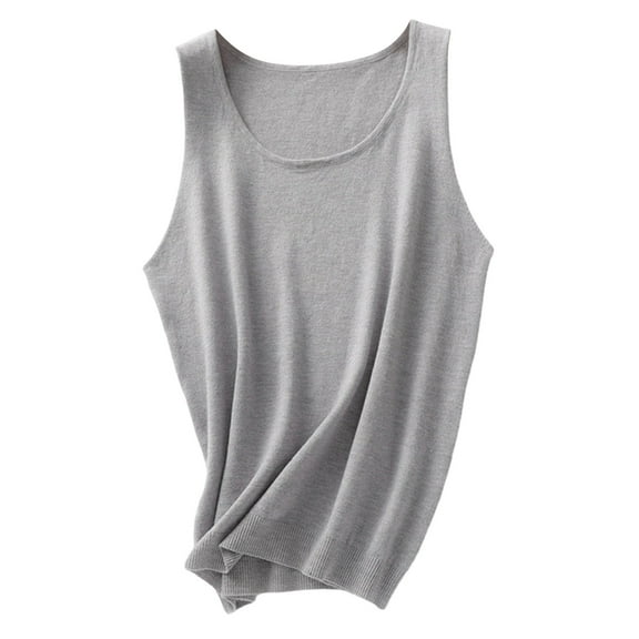 Hvyesh Womens Tank Tops Loose Fit Scoop Neck Sleeveless Tops Casual Flowy Vest Shirt 2025 Summer Cloths