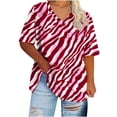 thumbnail image 1 of Hvyesh Womens Tie Dye Shirts Plus Size Top Summer Tie Dye Short Sleeve Shirt Casual V Neck Tee, 1 of 3
